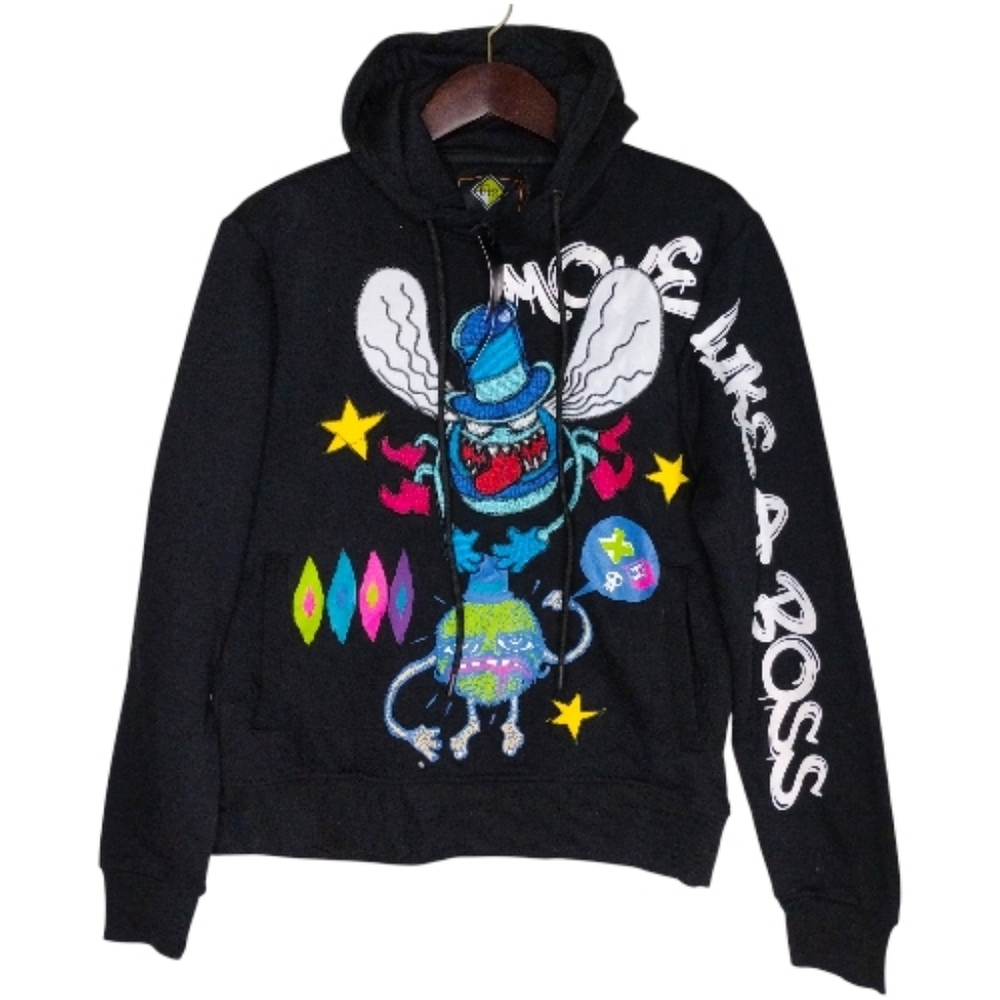 307. CREATE  2MRW Adult Hoodie Size Medium for men embroidery decorations black
